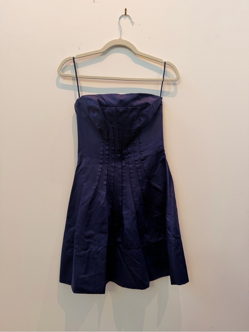 Miu Miu Navy Strapless A-Line Dress
